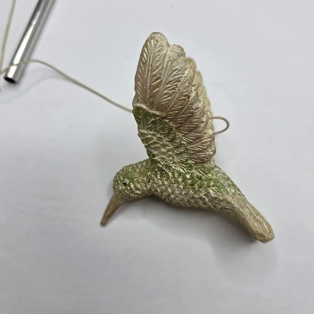 Hummingbird Wind Chime Resin Hanging Garden Decor Metal Chimes Patio Porch